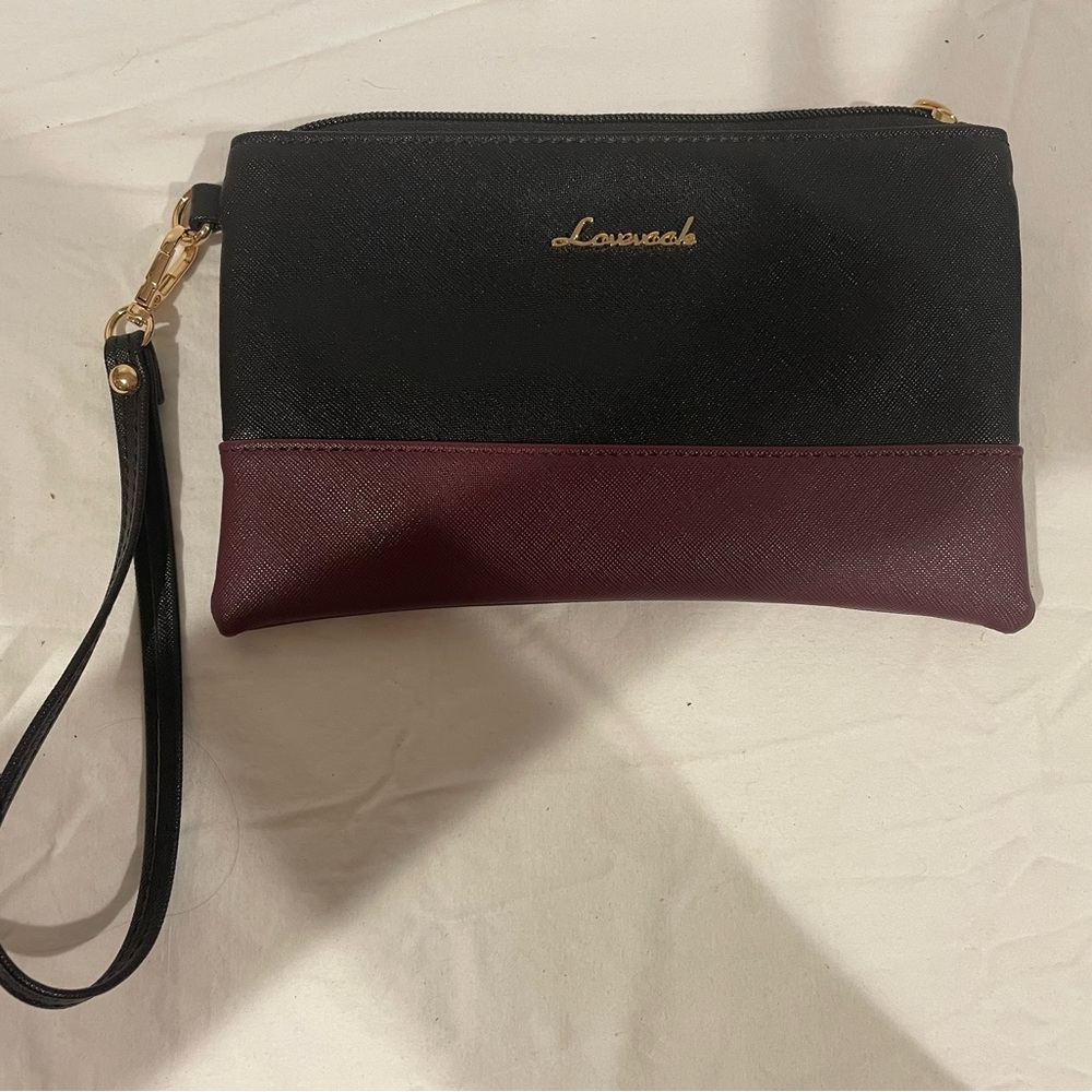 Black/purple Lovevook wristlet NEW